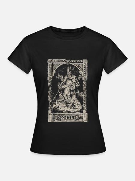 Vintage Wikinger Odin Wotan Odhin Thor Norse - Frauen T-Shirt - Schwarz