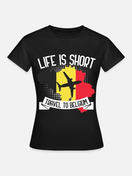 Belgien Land - Frauen T-Shirt - Schwarz