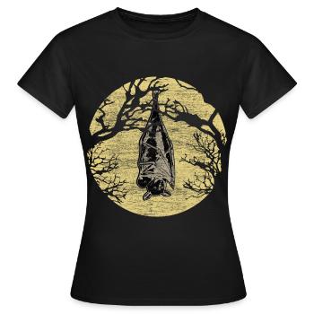 Fledermaus Blut Nachtaktiv - Frauen T-Shirt - Schwarz - Vorne - AI Model Female 172 dark (172cm)