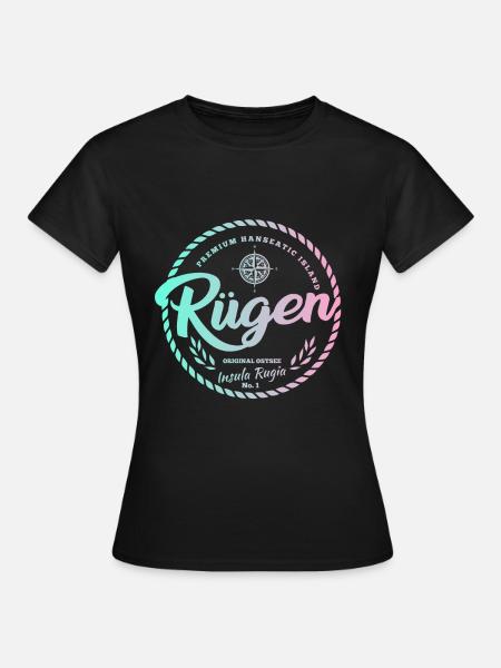 Urlaub – Shirt Strandurlaub Rügen Geschenk - Frauen T-Shirt - Schwarz