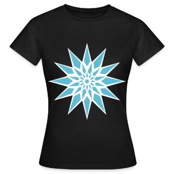 Cristal de glace étoilée - T-shirt Femme - noir - Devant - AI Model Female 172 dark (172cm)