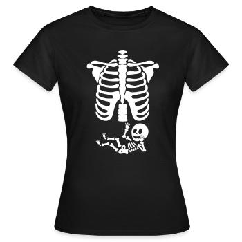 Chemise drôle de Halloween pour les femmes enceintes - T-shirt Femme - noir - Devant - AI Model Female 172 dark (172cm)