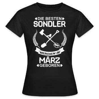 Sonde cadeau d’anniversaire Mars, Sondeln - T-shirt Femme - noir - Devant - AI Model Female 172 dark (172cm)
