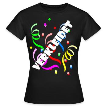 verkleidet Luftschlange Karneval Norddeutsch - Frauen T-Shirt - Schwarz - Vorne - AI Model Female 172 dark (172cm)