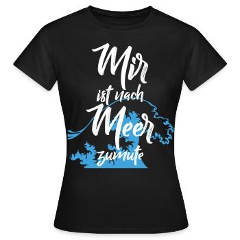 J’ai des vacances à la mer - T-shirt Femme - noir - Devant - AI Model Female 172 dark (172cm)