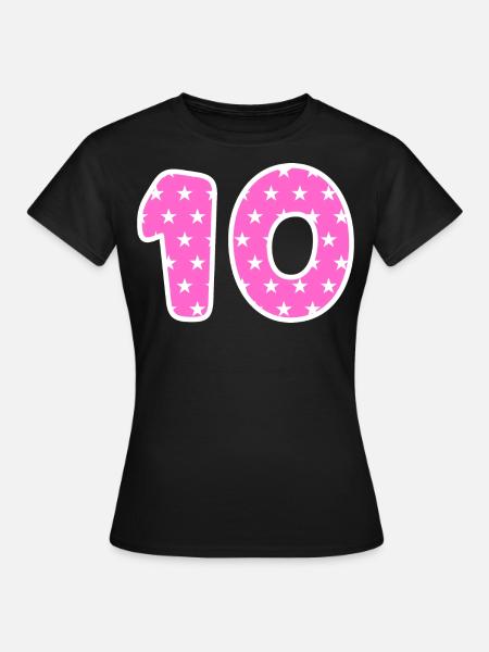 Zehn - Frauen T-Shirt - Schwarz