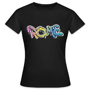 Rome Rome Italie Ville Graffiti Spray Sprayer - T-shirt Femme - noir - Devant - AI Model Female 172 dark (172cm)