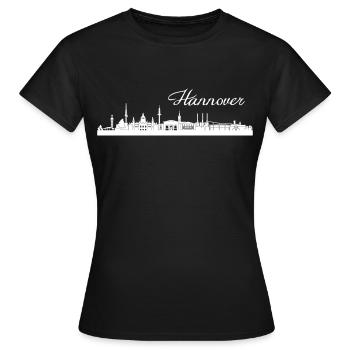 Hannoveraner Skyline - Frauen T-Shirt - Schwarz - Vorne - AI Model Female 172 dark (172cm)