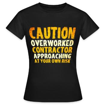 Travail maître d’ouvrage entrepreneur cadeau - T-shirt Femme - noir - Devant - AI Model Female 172 dark (172cm)