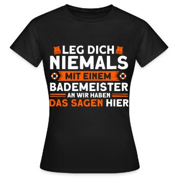 Sauveteur Piscine Sauveteur Sauveteur Sauveteur - T-shirt Femme - noir - Devant - AI Model Female 172 dark (172cm)