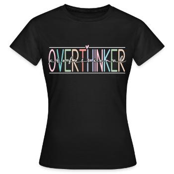 Penseur excessif - T-shirt Femme - noir - Devant - AI Model Female 172 dark (172cm)