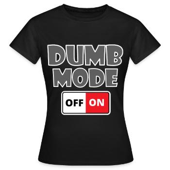 Dumb fashion on off gift - Women's T-Shirt - black - Front - AI Model Female 172 dark (172cm)