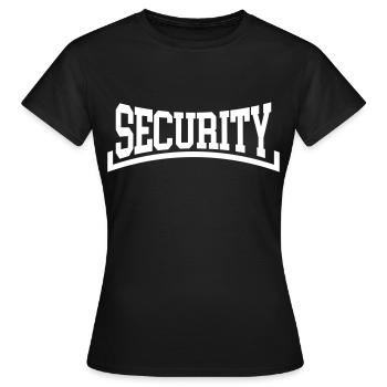 Sécurité - T-shirt Femme - noir - Devant - AI Model Female 172 dark (172cm)