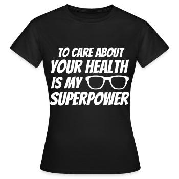 Ophtalmologiste Optométrie Opticien Opticien Opticien Opticien Opticien - T-shirt Femme - noir - Devant - AI Model Female 172 dark (172cm)