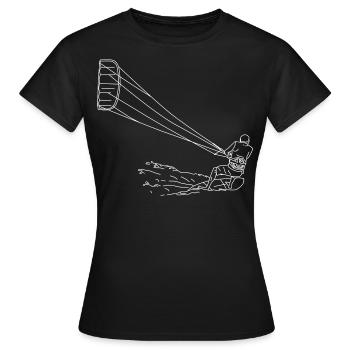 Kiteboarder Kitesurfer - Frauen T-Shirt - Schwarz - Vorne - AI Model Female 172 dark (172cm)