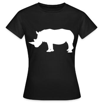 Nashorn - Frauen T-Shirt - Schwarz - Vorne - AI Model Female 172 dark (172cm)