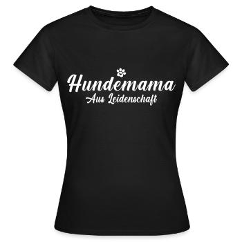 Hundemama aus Leidenschaft - Frauen T-Shirt - Schwarz - Vorne - AI Model Female 172 dark (172cm)