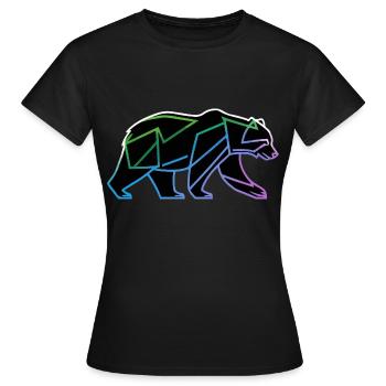 Bär Polygon - Frauen T-Shirt - Schwarz - Vorne - AI Model Female 172 dark (172cm)