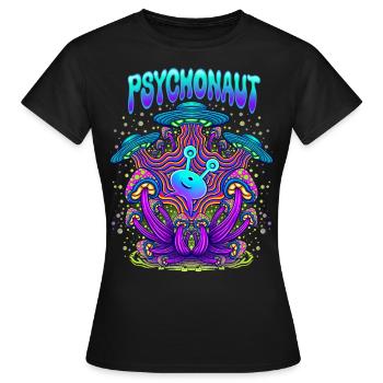 PSYCHONAUT - Frauen T-Shirt - Schwarz - Vorne - AI Model Female 172 dark (172cm)