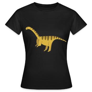 Dinosaur herbivores - Women's T-Shirt - black - Front - AI Model Female 172 dark (172cm)