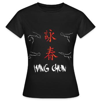 Wingtsun Wing chun Symboles chinois - T-shirt Femme - noir - Devant - AI Model Female 172 dark (172cm)