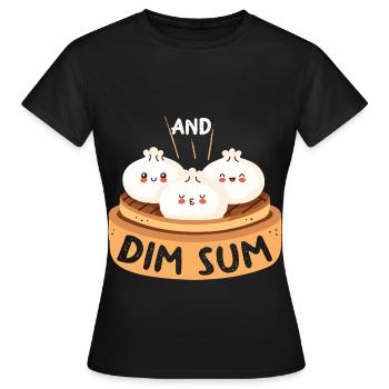 Dim Sum - Women's T-Shirt - black - Front - AI Model Female 172 dark (172cm)