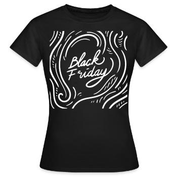 Black Friday Sale. Love Shopping. Gifts for Sales - Women's T-Shirt - black - Front - AI Model Female 172 dark (172cm)