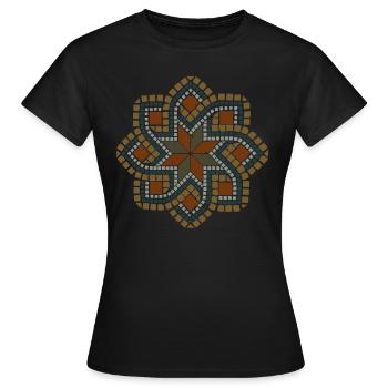 Mosaik Design - Frauen T-Shirt - Schwarz - Vorne - AI Model Female 172 dark (172cm)