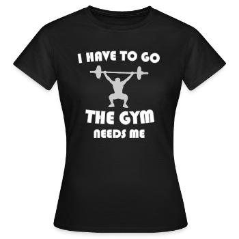 Gym gym sport musculation - T-shirt Femme - noir - Devant - AI Model Female 172 dark (172cm)