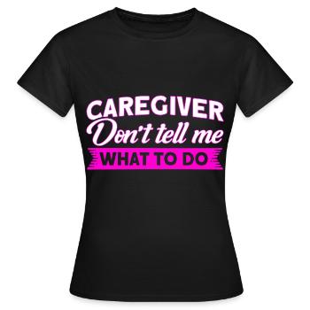 Health Assistance Home Nursing Nurse - Women's T-Shirt - black - Front - AI Model Female 172 dark (172cm)