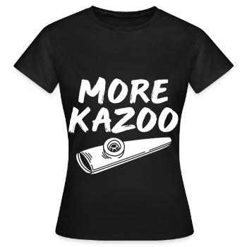 Kazoo Instrument Wind Instrument Wind Music - Women's T-Shirt - black - Front - AI Model Female 172 dark (172cm)