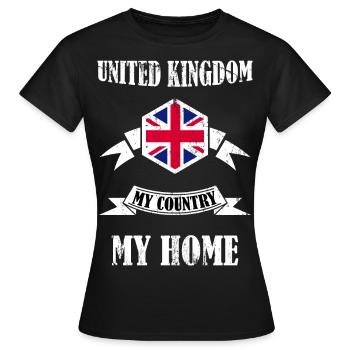 Angleterre Royaume-Uni Royaume-Uni cadeau - T-shirt Femme - noir - Devant - AI Model Female 172 dark (172cm)