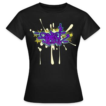 GRAFFITI - T-shirt Femme - noir - Devant - AI Model Female 172 dark (172cm)