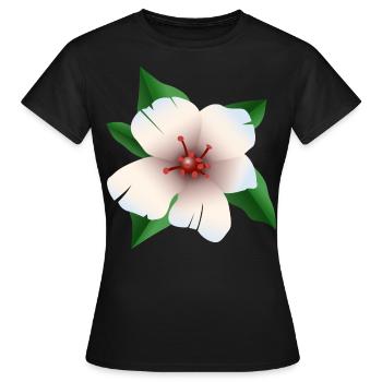 Hibiscus - Hibiscus flower - Women's T-Shirt - black - Front - AI Model Female 172 dark (172cm)