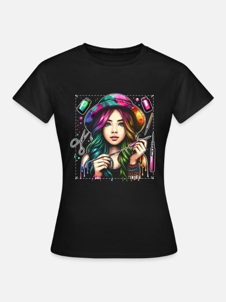 Mädchen, die Heimwerken lieben - Frauen T-Shirt - Schwarz