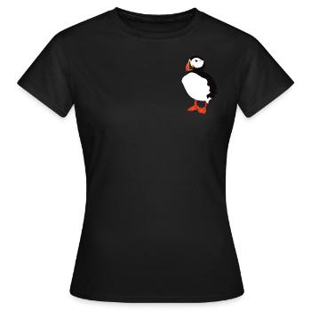 Puffin Solo - Frauen T-Shirt - Schwarz - Vorne - AI Model Female 172 dark (172cm)