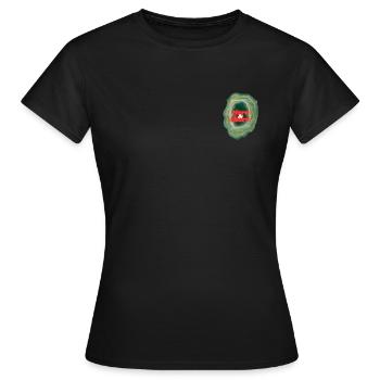 Here there - Frauen T-Shirt - Schwarz - Vorne - AI Model Female 172 dark (172cm)