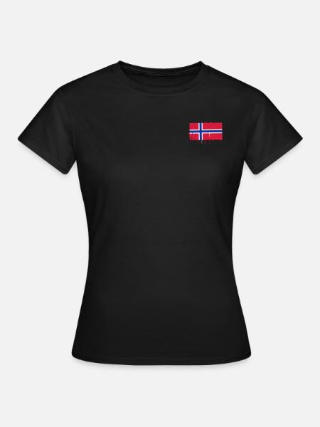 Flagge Norwegens - Frauen T-Shirt - Schwarz