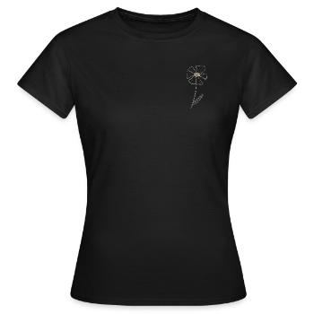 mohnblume - Frauen T-Shirt - Schwarz - Vorne - AI Model Female 172 dark (172cm)