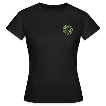 FAITES L’AMOUR, PAS LA GUERRE - T-shirt Femme - noir - Devant - AI Model Female 172 dark (172cm)