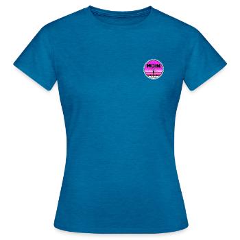 Moin Anker Low German North North German Sayings - Women's T-Shirt - antique blue sapphire heather - Front - AI Model Female 172 dark (172cm)