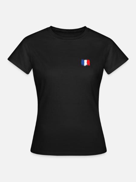France made in France patriote drapeau cadeau - T-shirt Femme - noir