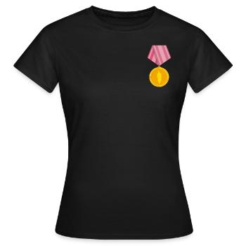Bhut Jolokia Chili Medaille - Frauen T-Shirt - Schwarz - Vorne - AI Model Female 172 dark (172cm)