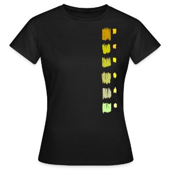 Farben Skala - Streifen Design - Frauen T-Shirt - Schwarz - Vorne - AI Model Female 172 dark (172cm)