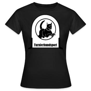 Turnierhundsport - Durchsprung - Hund - THS - Frauen T-Shirt - Schwarz - Vorne - AI Model Female 172 dark (172cm)