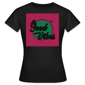 bonne humeur - T-shirt Femme - noir - Devant - AI Model Female 172 dark (172cm)