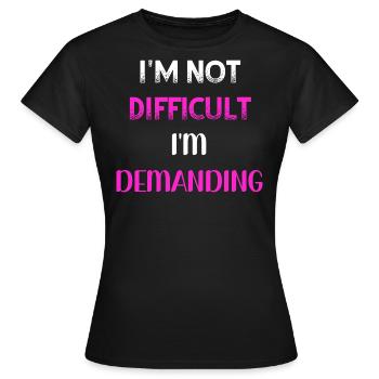 Not difficult demanding PNK WE - Women's T-Shirt - black - Front - AI Model Female 172 dark (172cm)