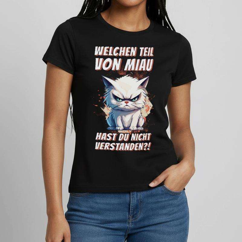 cat grumpy grumpy grumpy meow funny Women's T-Shirt