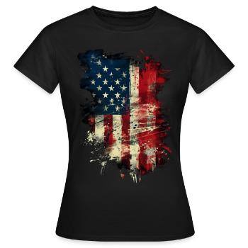 L’Amérique du grunge - T-shirt Femme - noir - Devant - AI Model Female 172 dark (172cm)