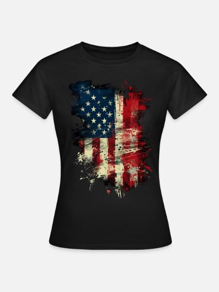 Grunge Amerika - Frauen T-Shirt - Schwarz